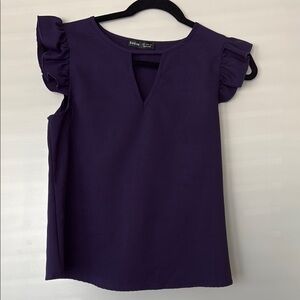 SHEIN Deep Purple Short Sleeve Top